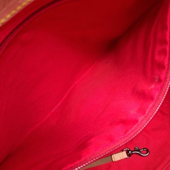 Dooney & Bourke‎ Green and White Chevron Striped Coated Shopper Tote - Picture 11 of 11